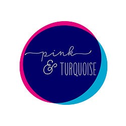 Pink and Turquoise logo