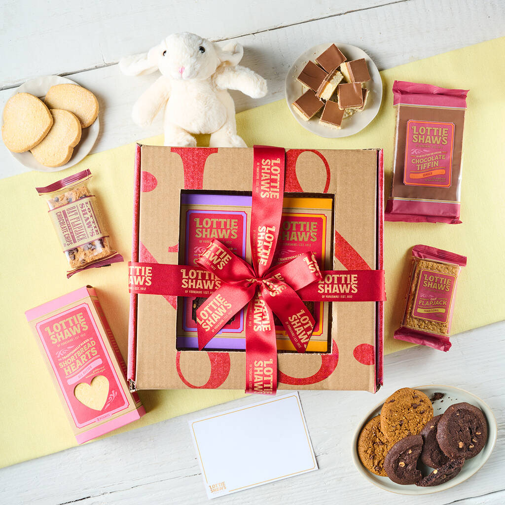 New Baby Gift And Parents Treat Hamper With Bunny Soft Toy