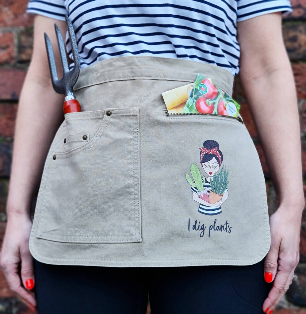 Personalised Plant Lady Hip Gardening Apron