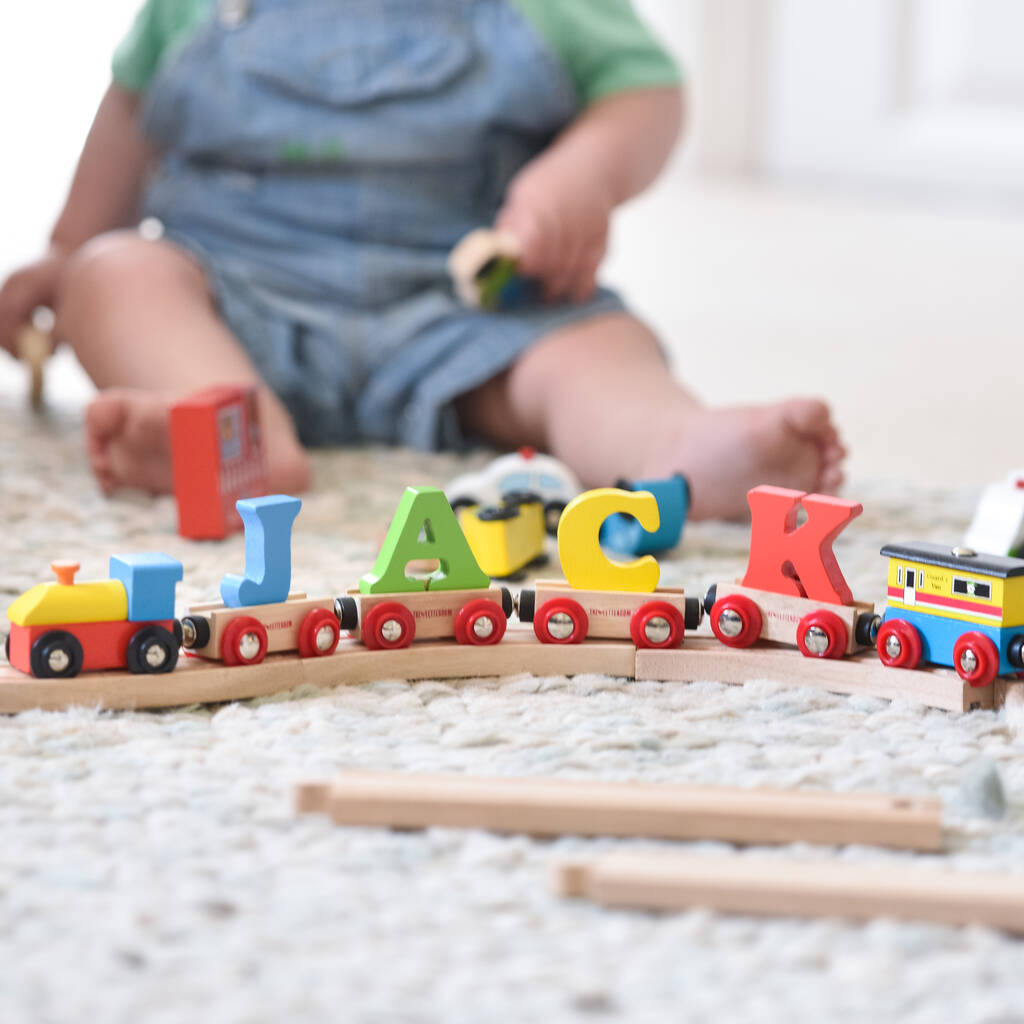 Personalised Childrens Wooden Name Train Set