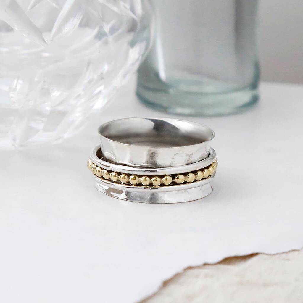 Sterling Silver Self Care Spinner Ring