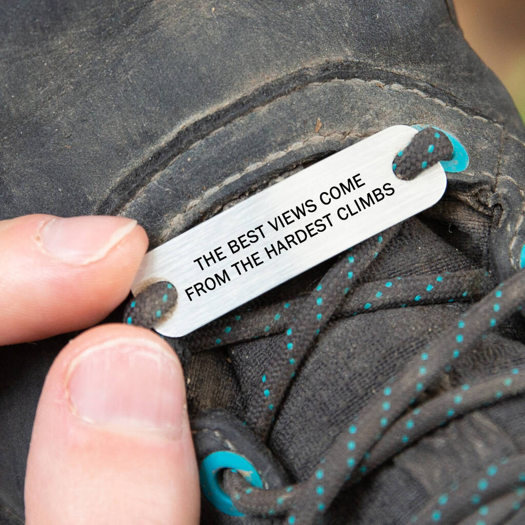 Personalised Hiking Walking Boot Boot Tag