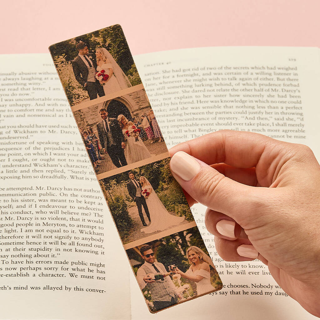 Personalised Photo Strip Leather Bookmark