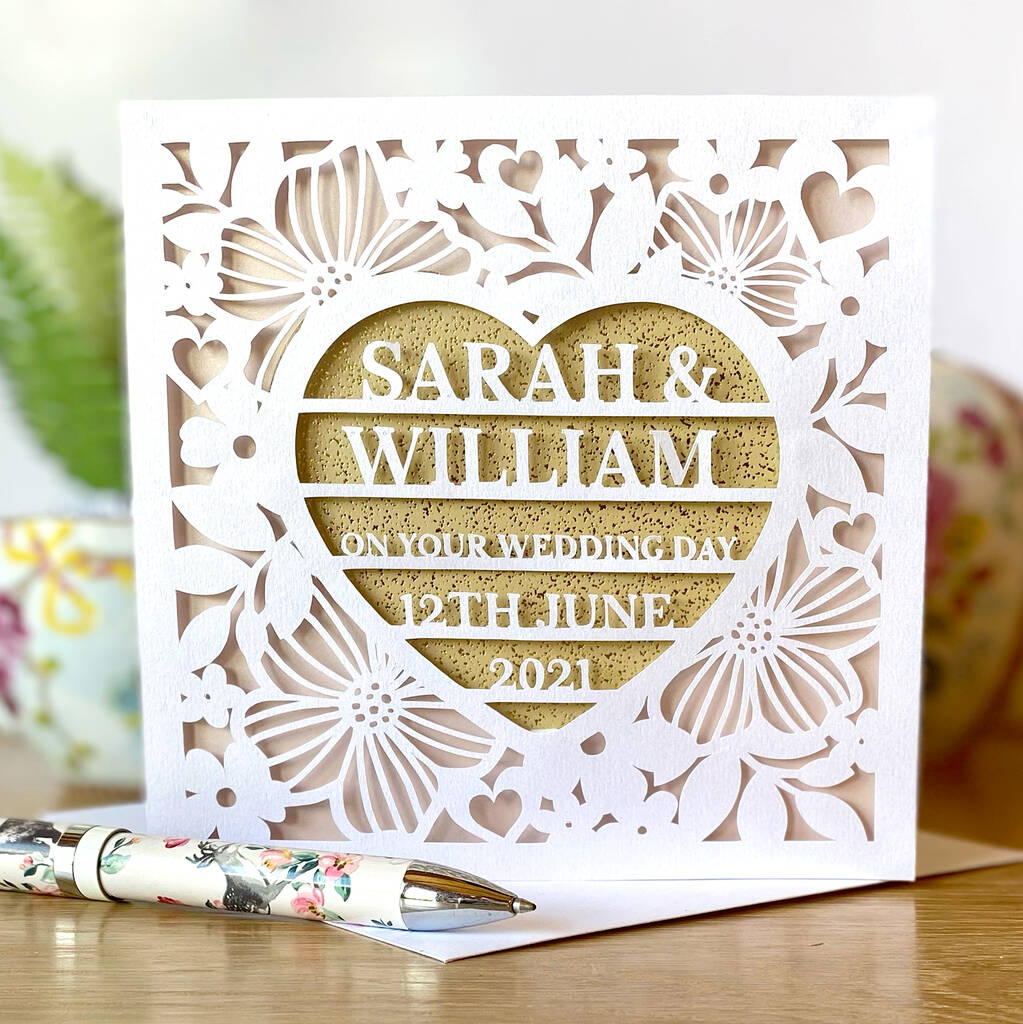 Personalised Wedding Day Celebration Card