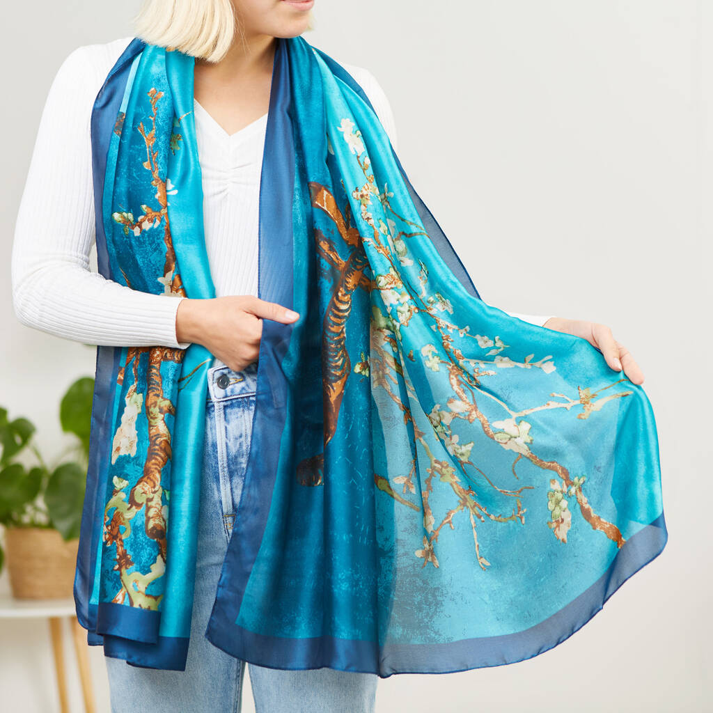 Personalised Van Gogh Print Silk Scarf