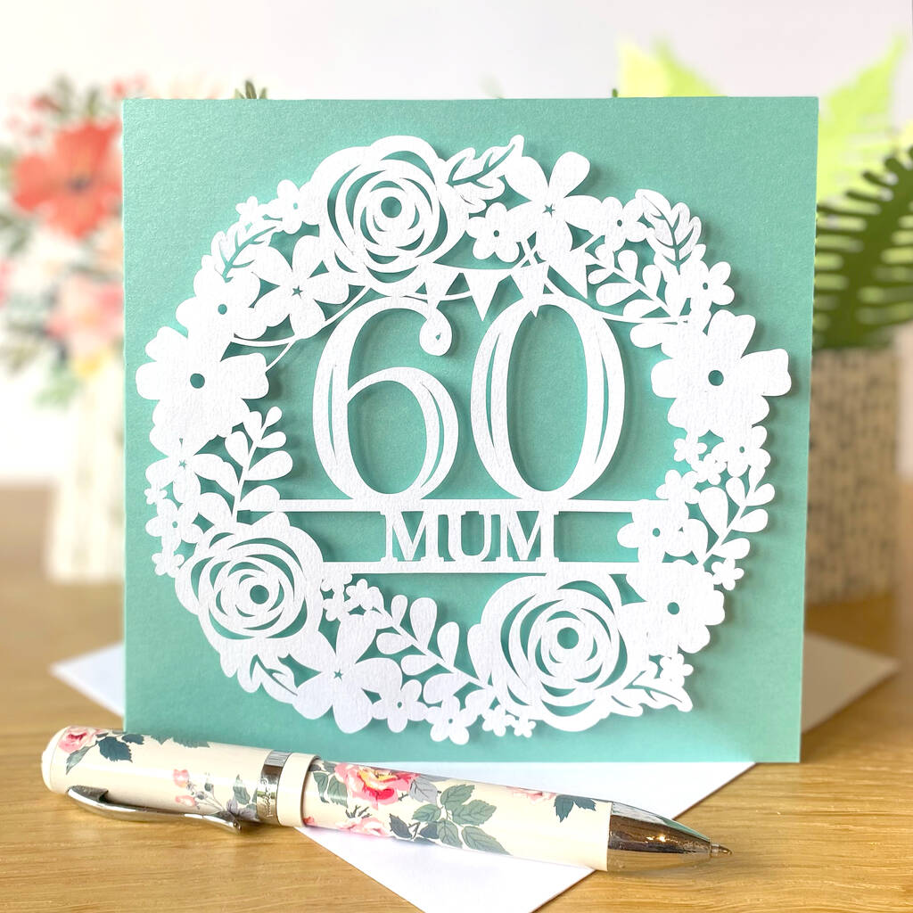 Personalised Floral Bunting Birthday Card