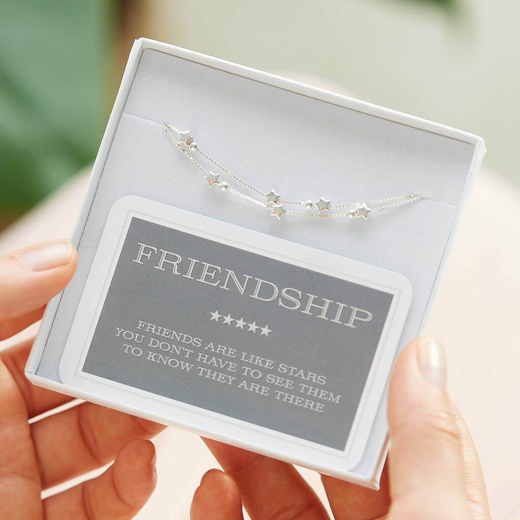 Friendship Sterling Silver Stars Bracelet