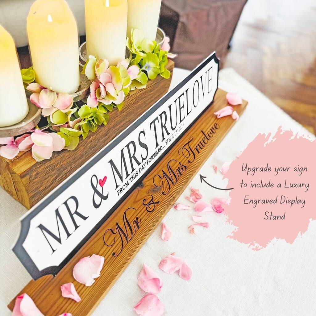Personalised 'Mr & Mrs' Street Sign