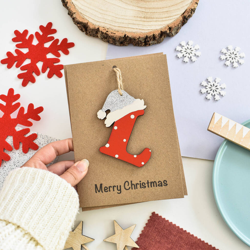 Personalised Santa Decoration Letter Christmas Card