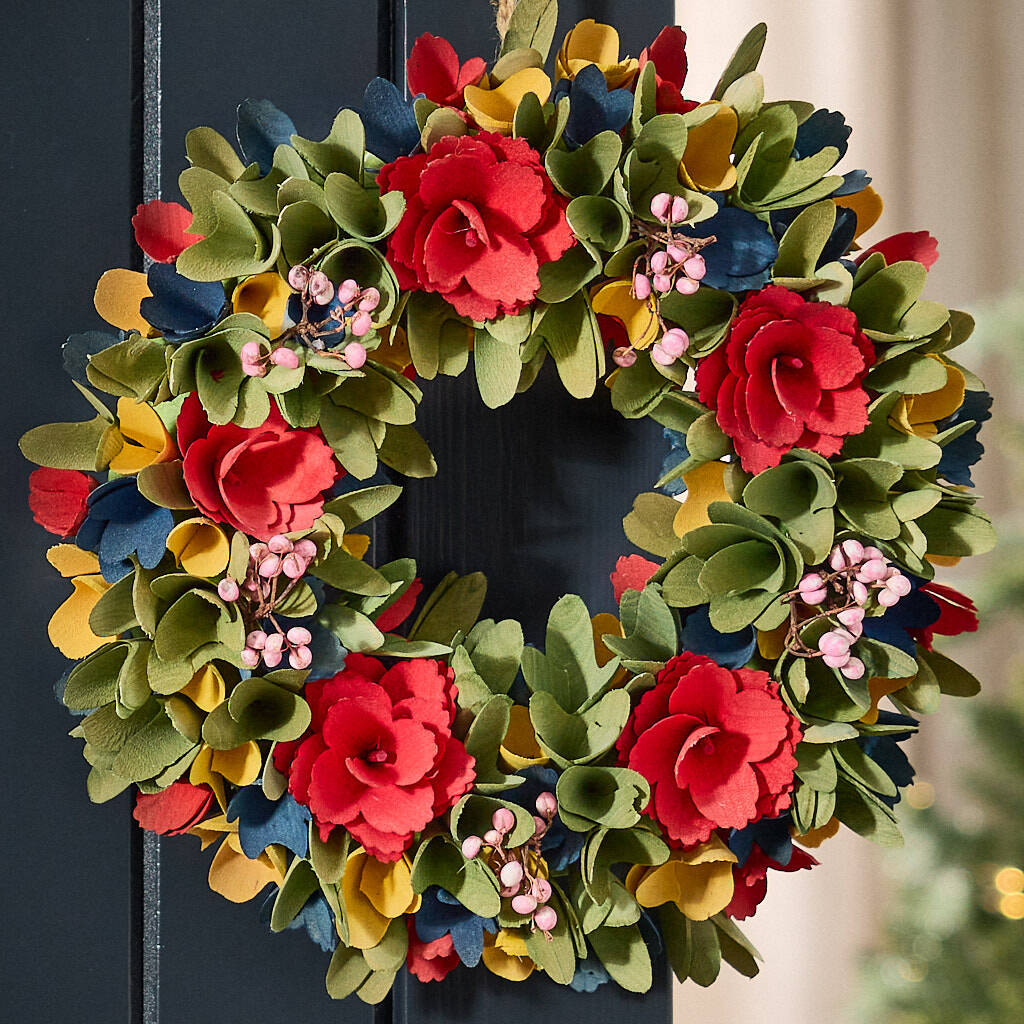 Natural Flowers Autumn Door Wreath