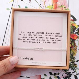 Strong Friendship Sterling Silver Link Bracelet