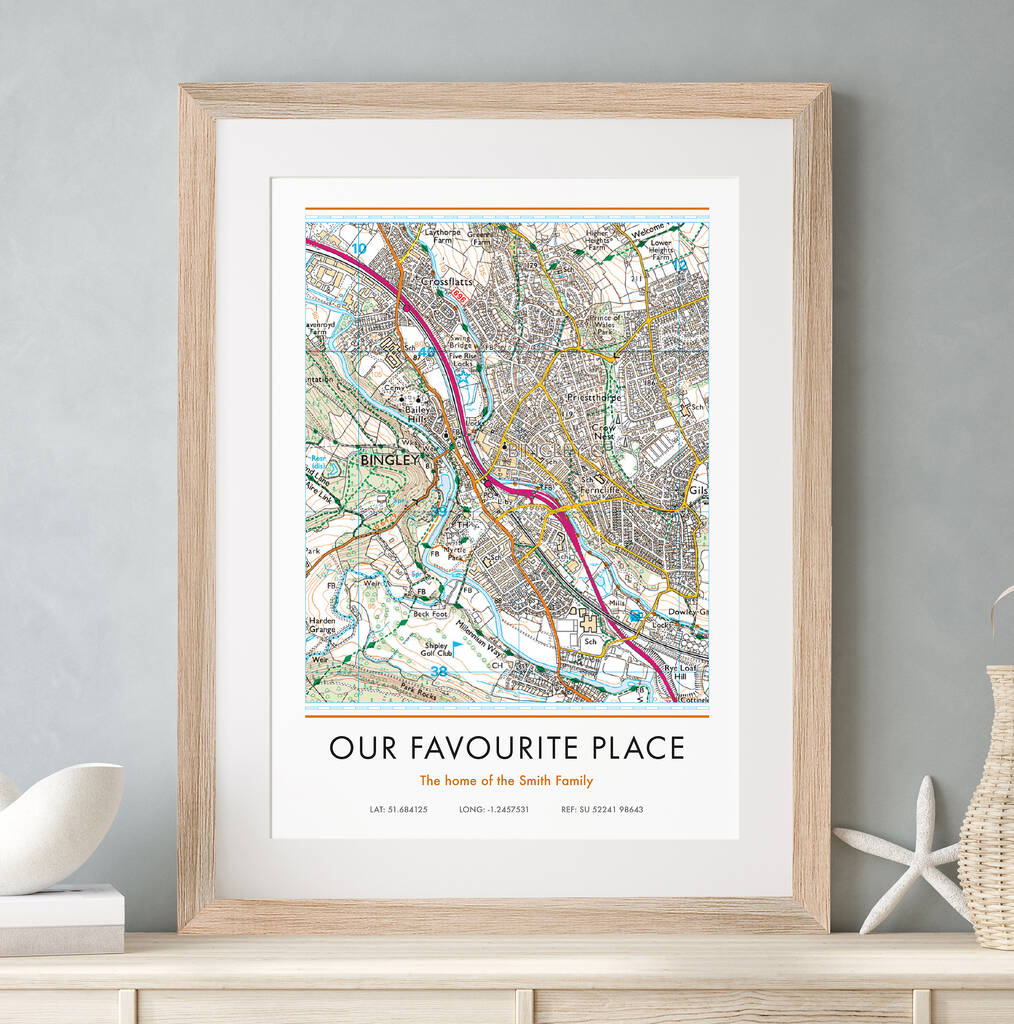 Your Favourite Place Personalised Map Print