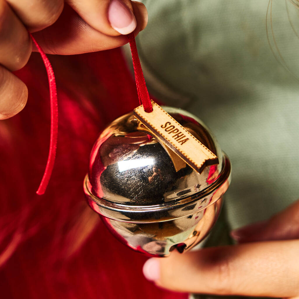 Personalised Believe Bell Christmas Decoration