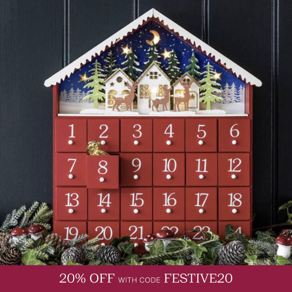 Fill Your Own Personalised LED House Advent Calendar