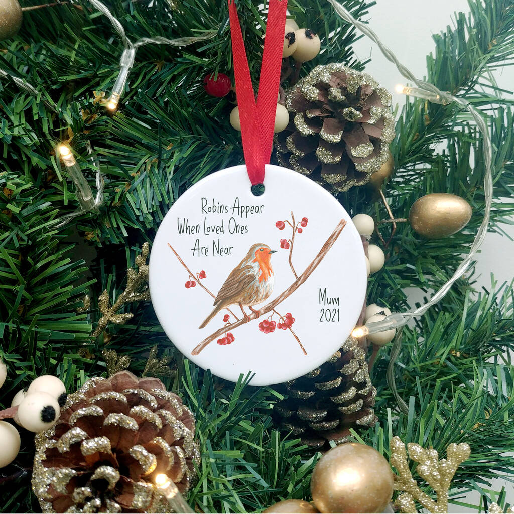 Personalised Robin Memorial Decoration