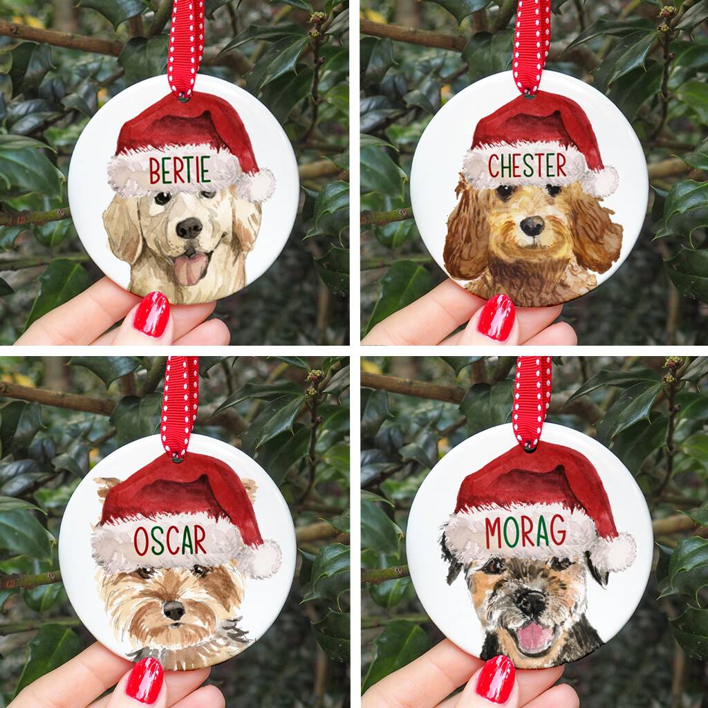 Personalised Dog Breed Christmas Tree Bauble