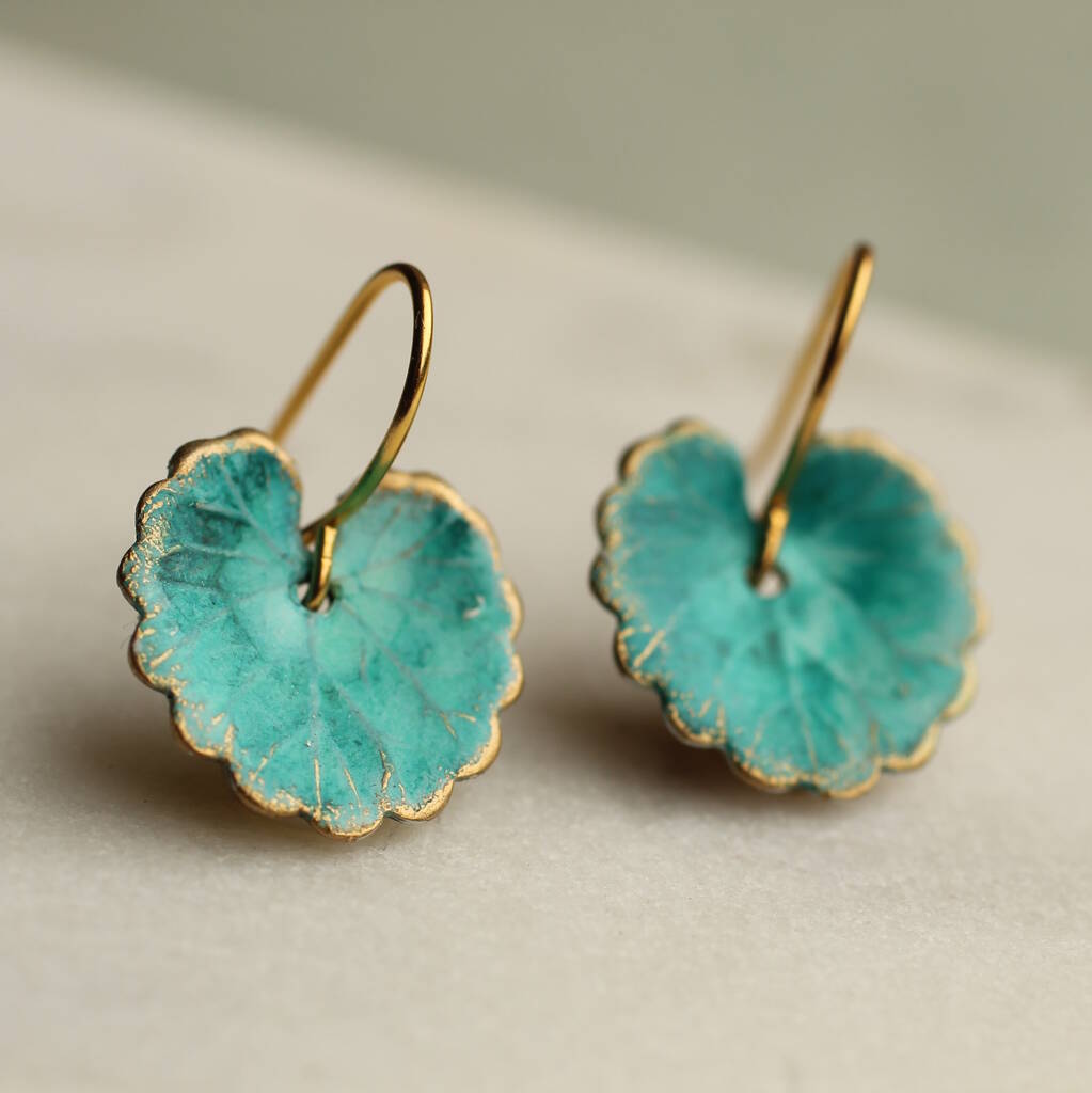Turquoise Leaf Earrings