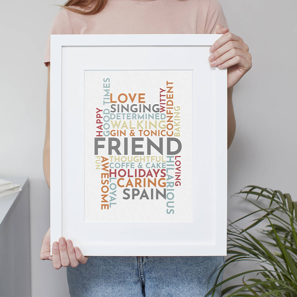 Personalised 'Use Your Own Words' Word Art Print