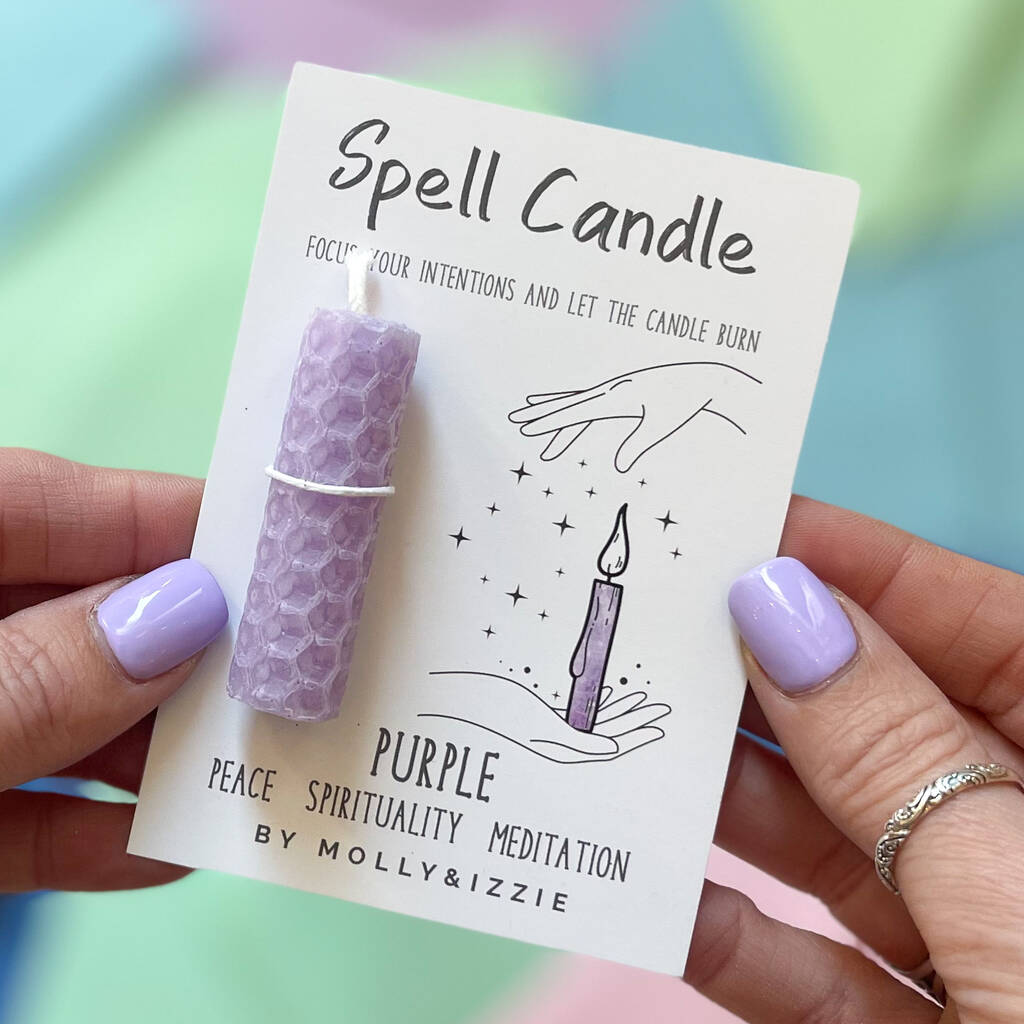 Purple Spell Candle Peace, Spirituality And Meditation