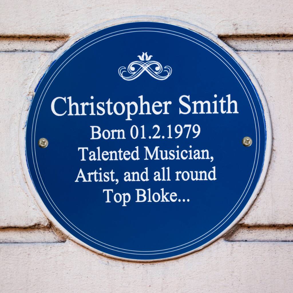 Personalised Blue Heritage Plaque