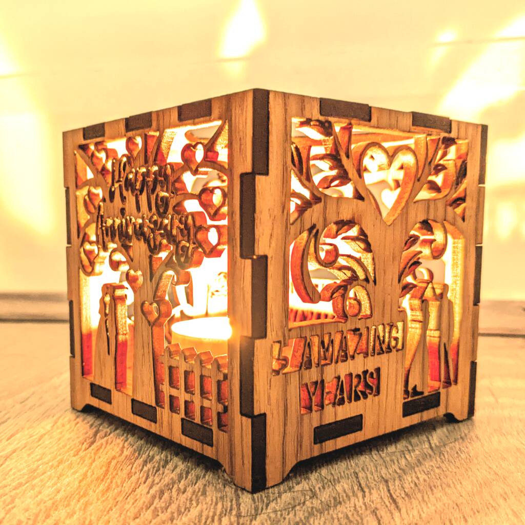 Couples Anniversary Lantern With Gift