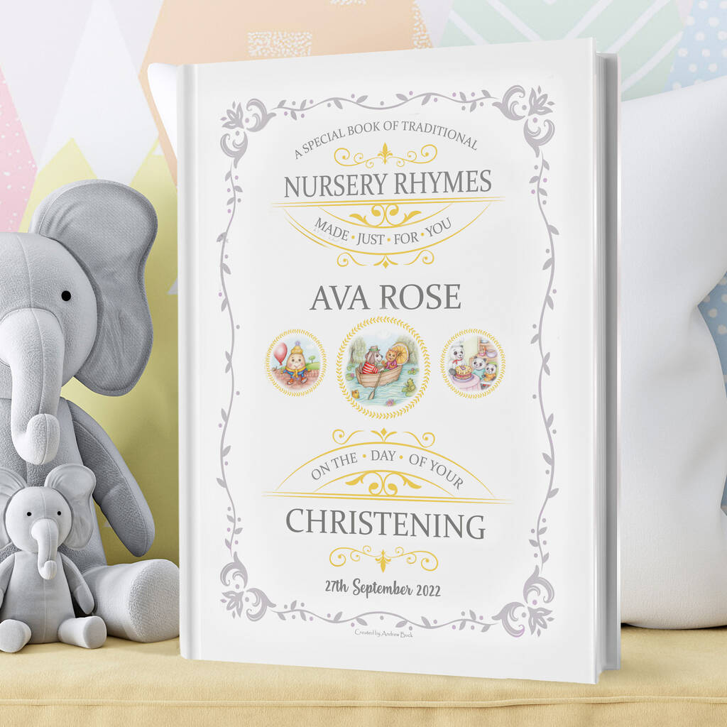 Personalised Christening Gift Book Of Nursery Rhymes