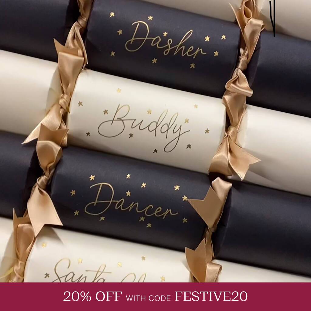 Personalised Hand Scripted Crackers With Stars