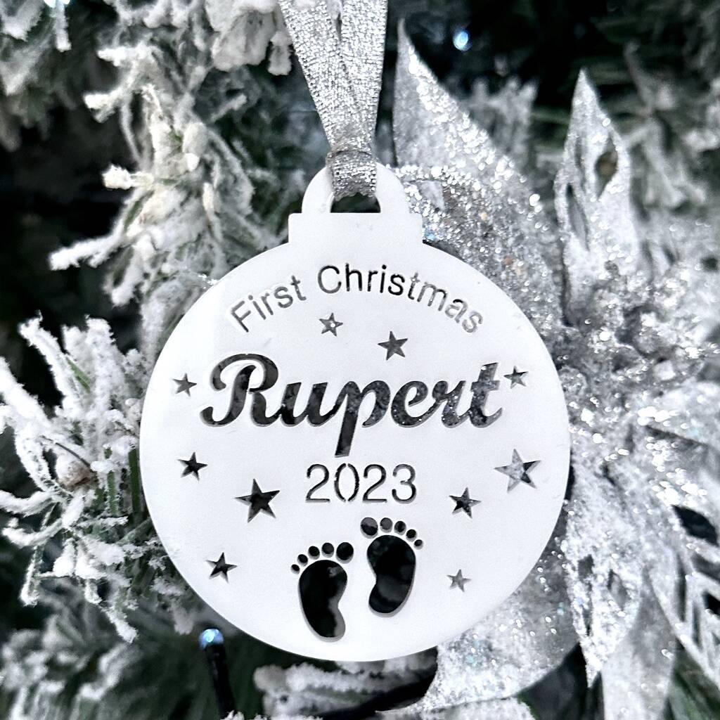 Personalised Baby's First Christmas Bauble