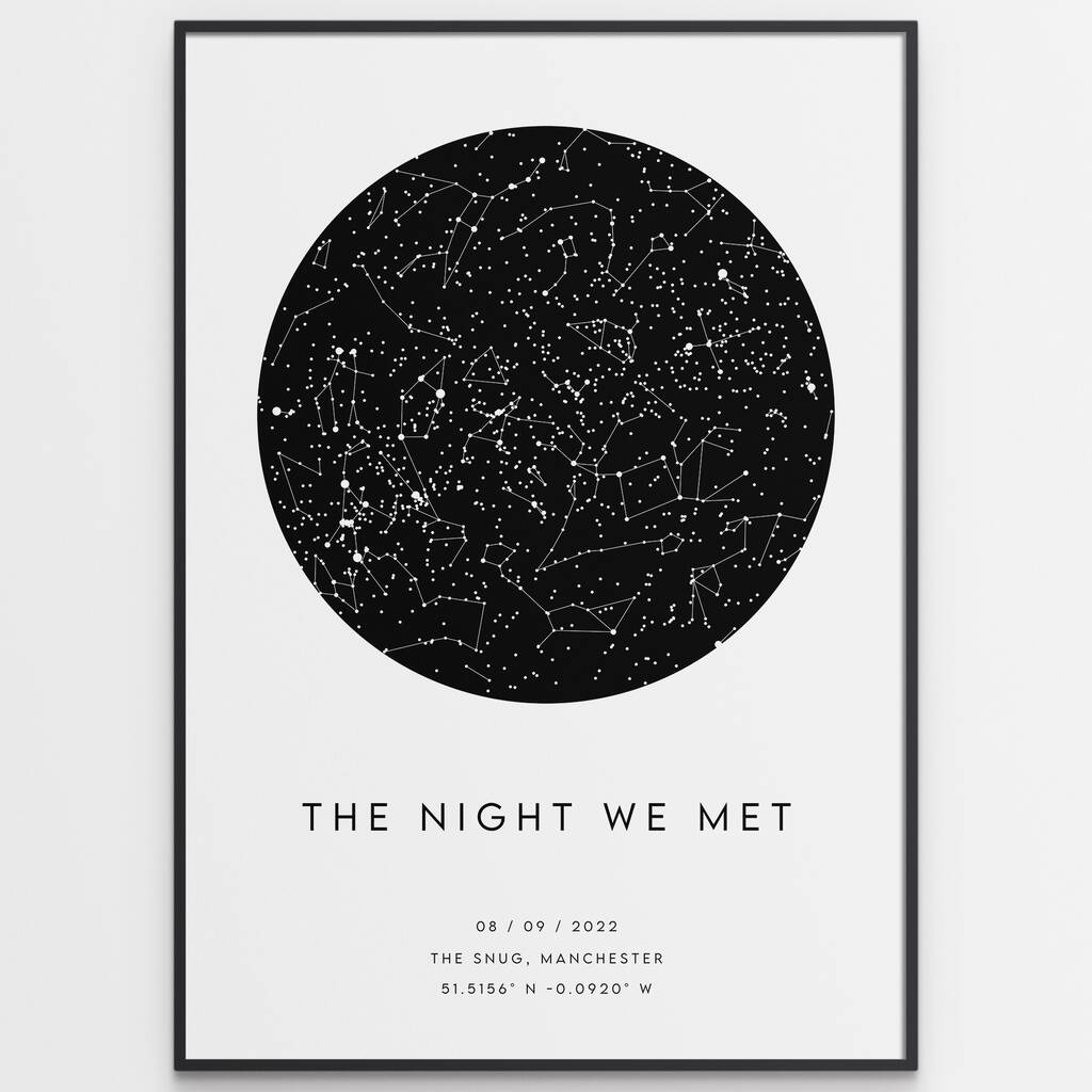 Custom Star Map Print Gift Remember Any Special Moment