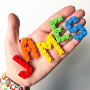 Brick Cake Letters For Lego Party