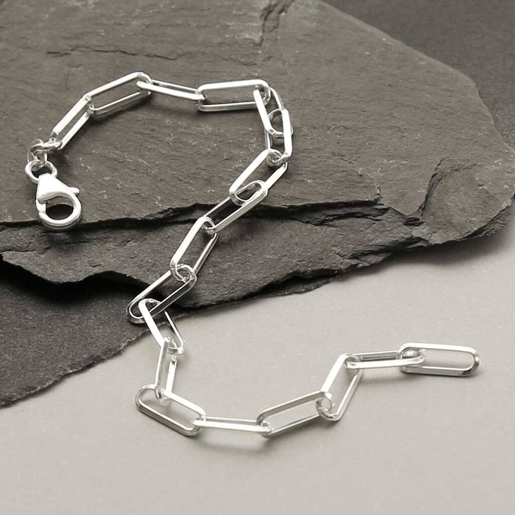 Sterling Silver Paperclip Bracelet