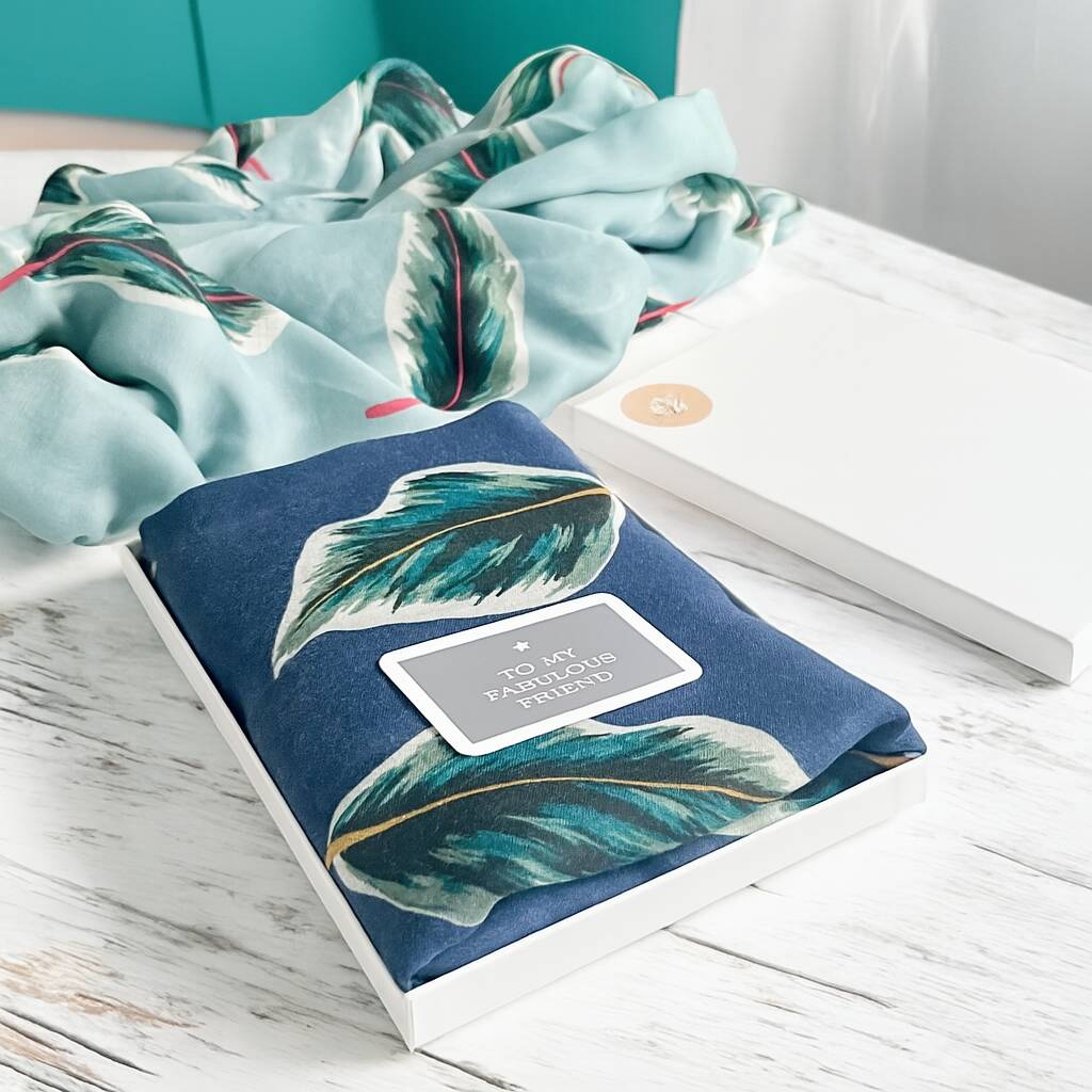 Large Tropical Leaf Scarf