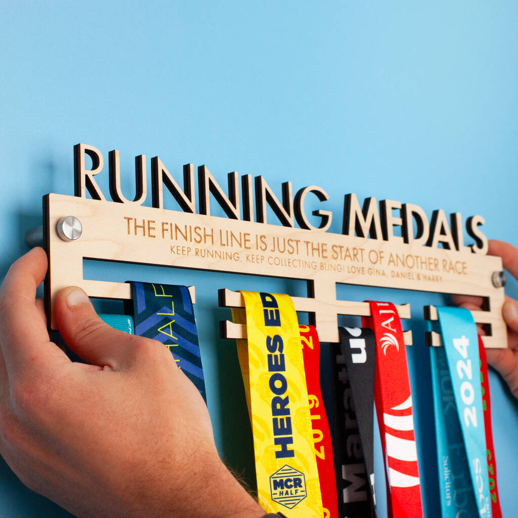 Running Medals Personalised Medal Hanger Display