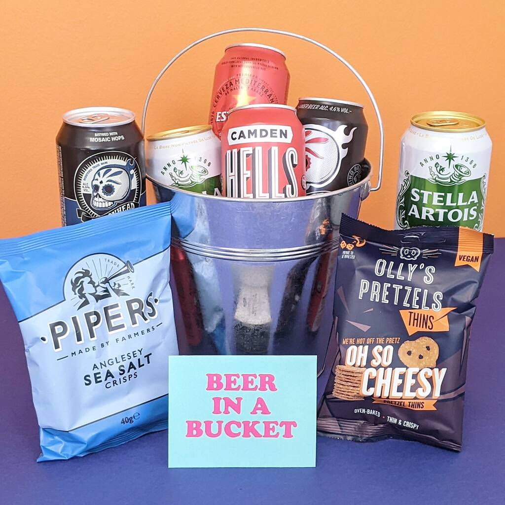 Personalised Beer In A Bucket Gift Set