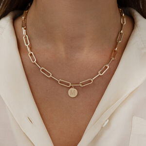 Personalised Initial Engraved Pendant Necklace