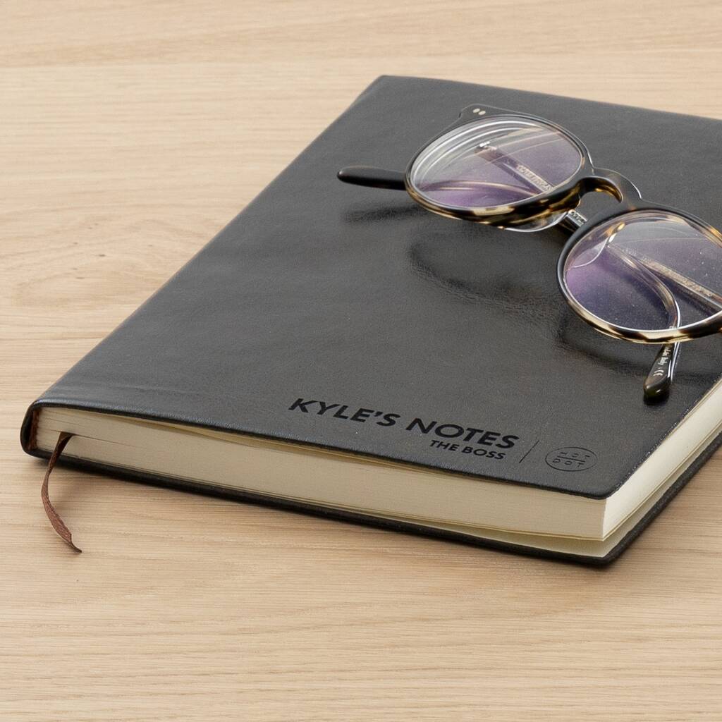Personalised Leather Notebook Lined