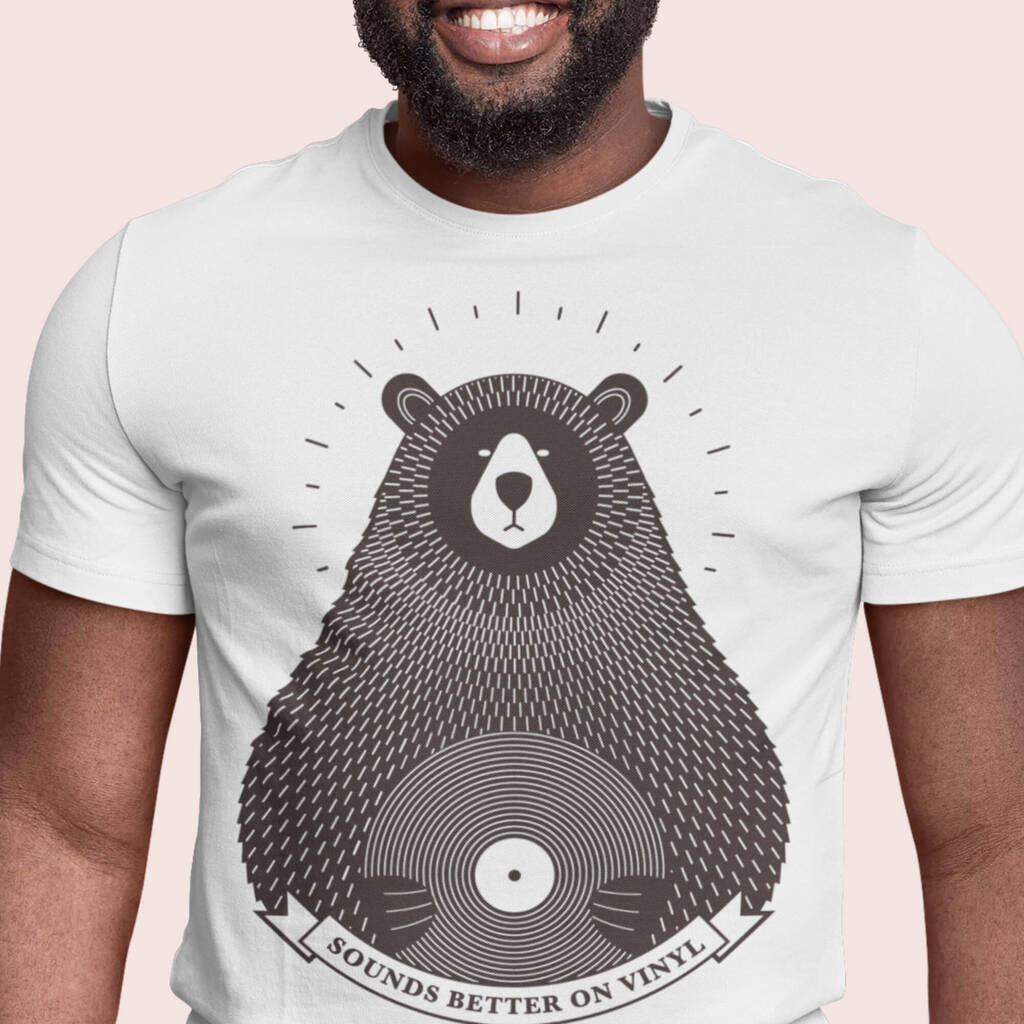 Vinyl Bear Spinning Records T Shirt