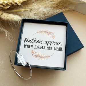 Feathers Appear Bracelet Adjustable Silver