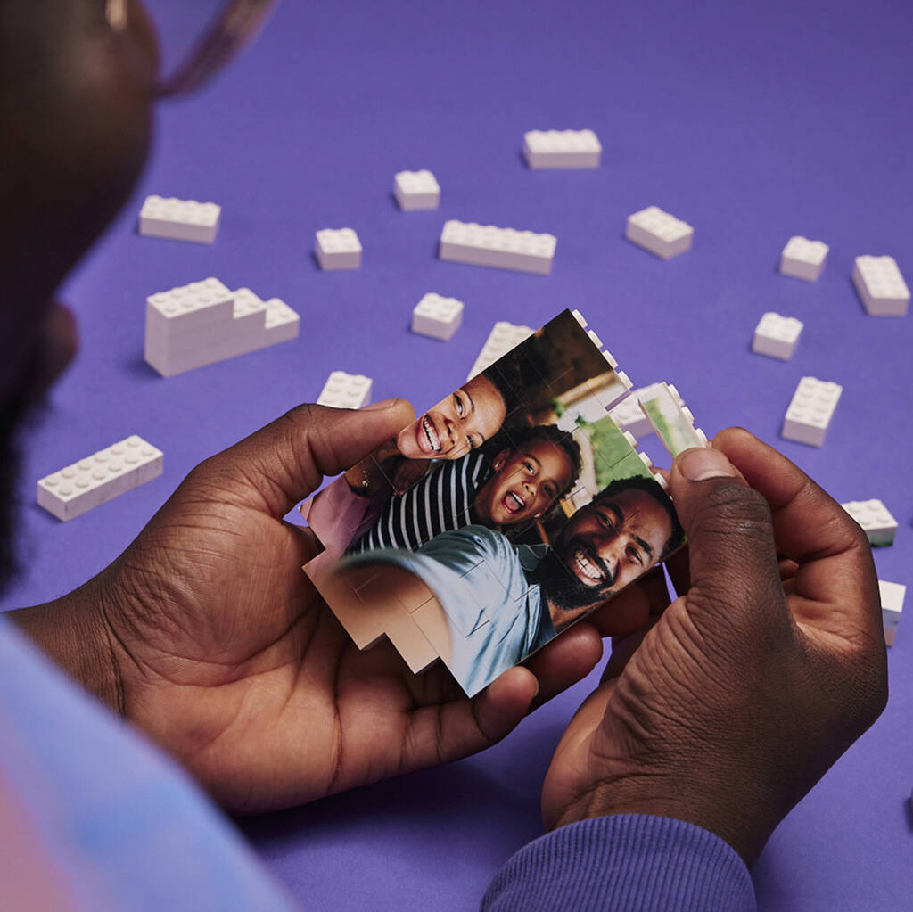 Personalised Lego Brick Portrait Photo Block Puzzle
