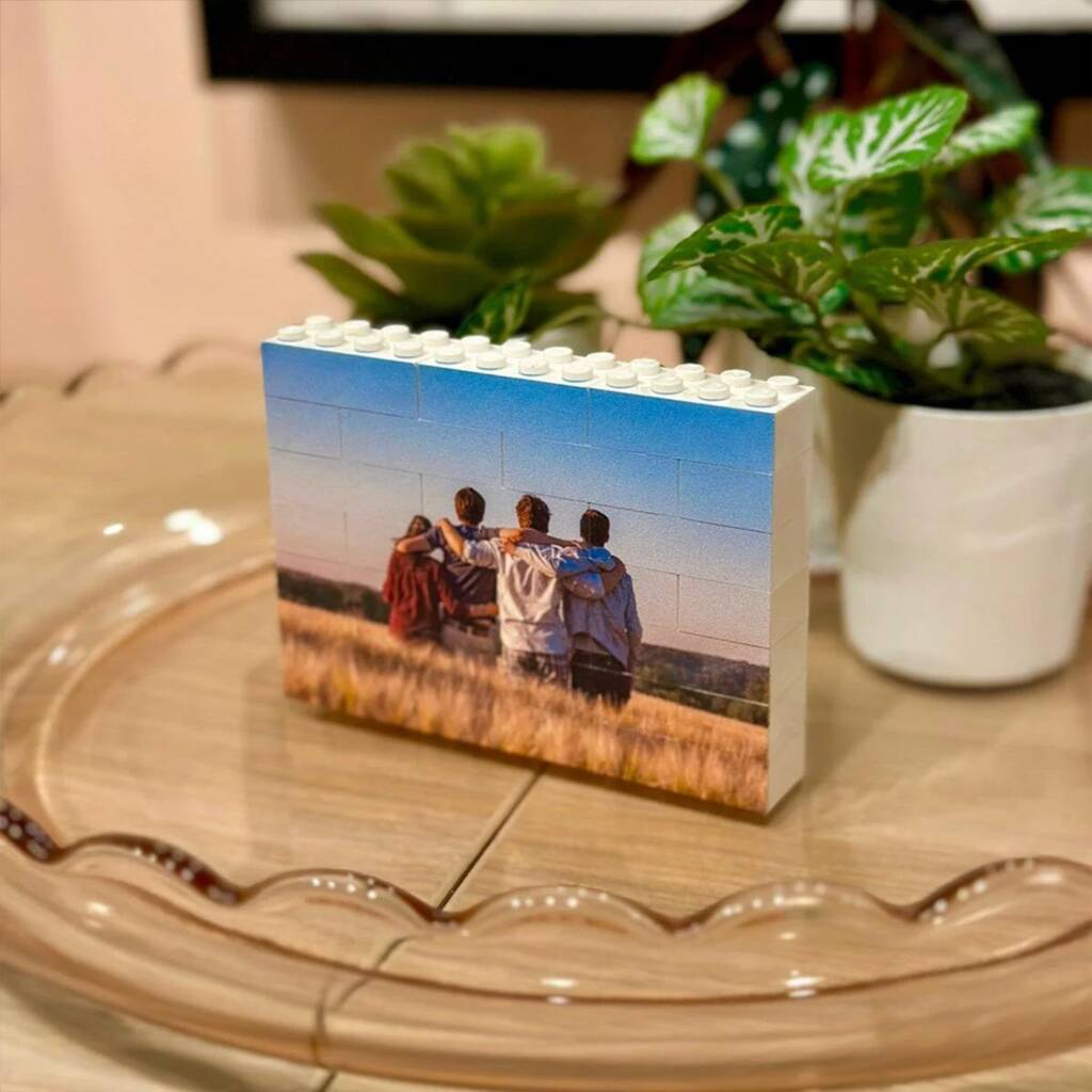 Personalised Lego Brick Landscape Photo Block Puzzle