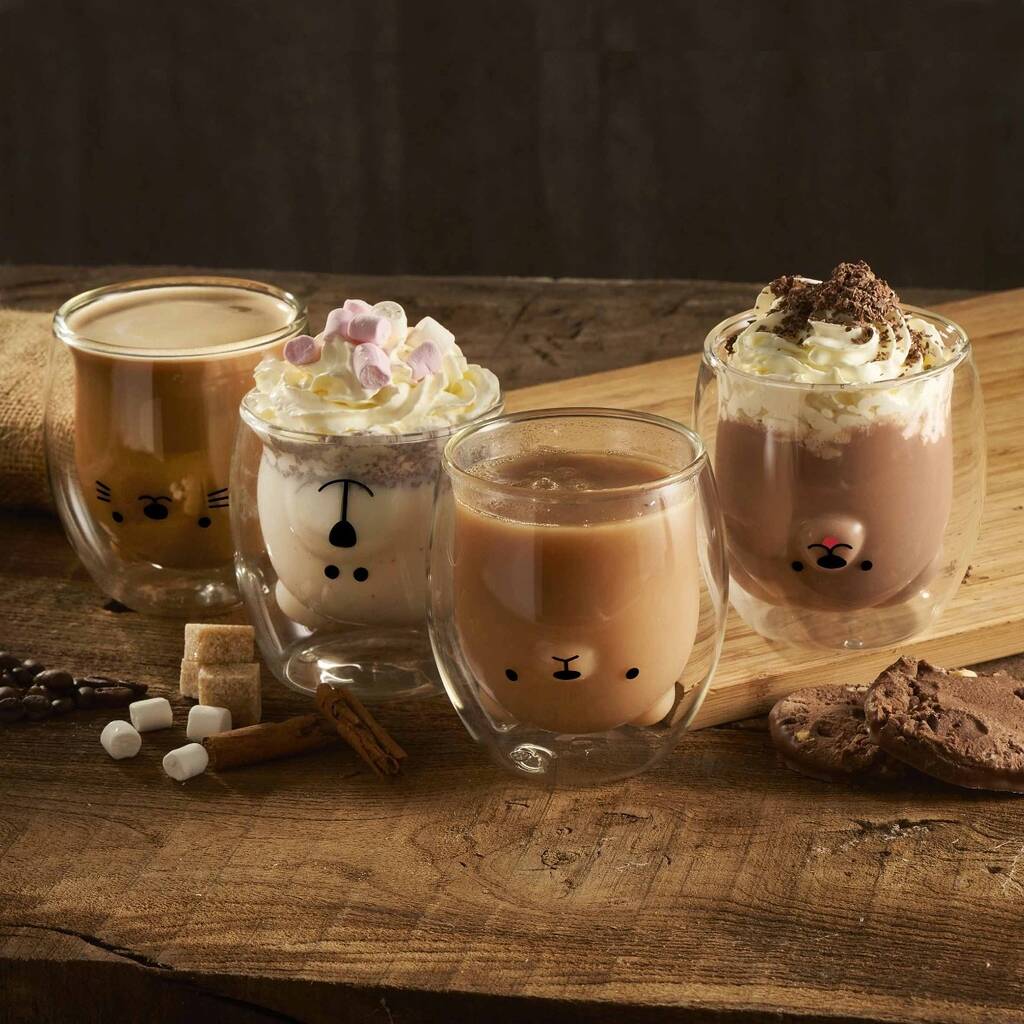 Cute Animal Double Walled Drinking Glass