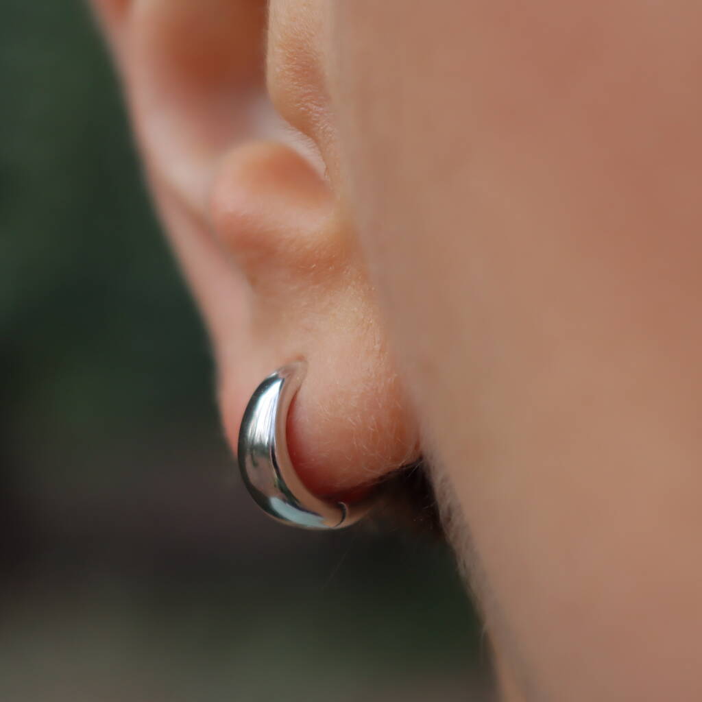 Huggie Hoop Earrings Sterling Silver Everyday Jewellery