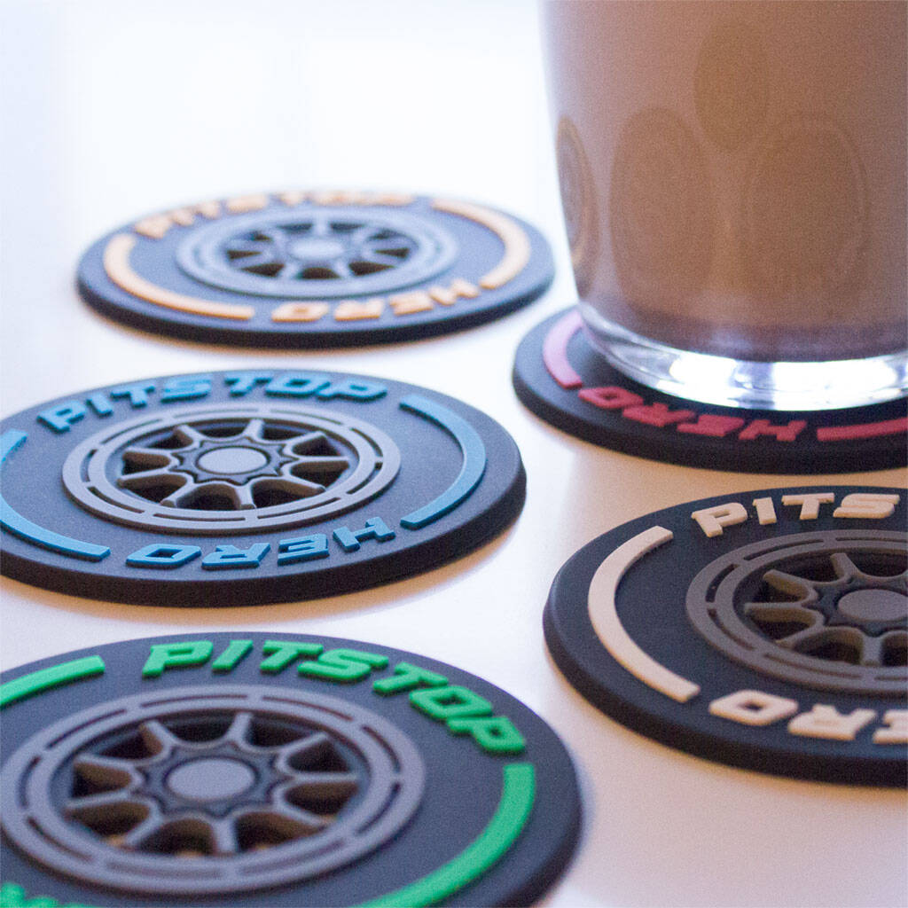 F1 Formula One Gift Drinks Coaster Set Of Five