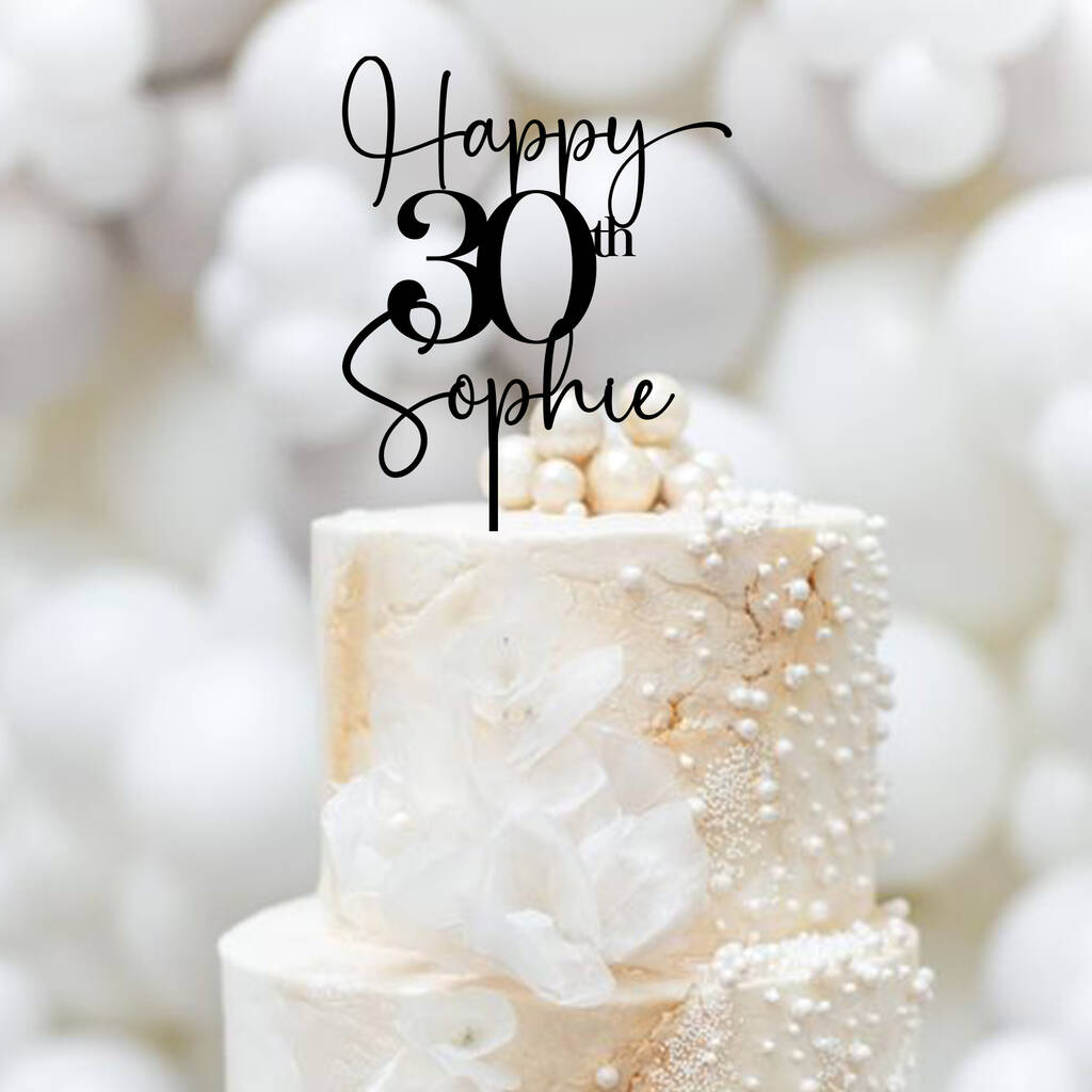 Wooden Birthday Cake Topper With Name Or Age