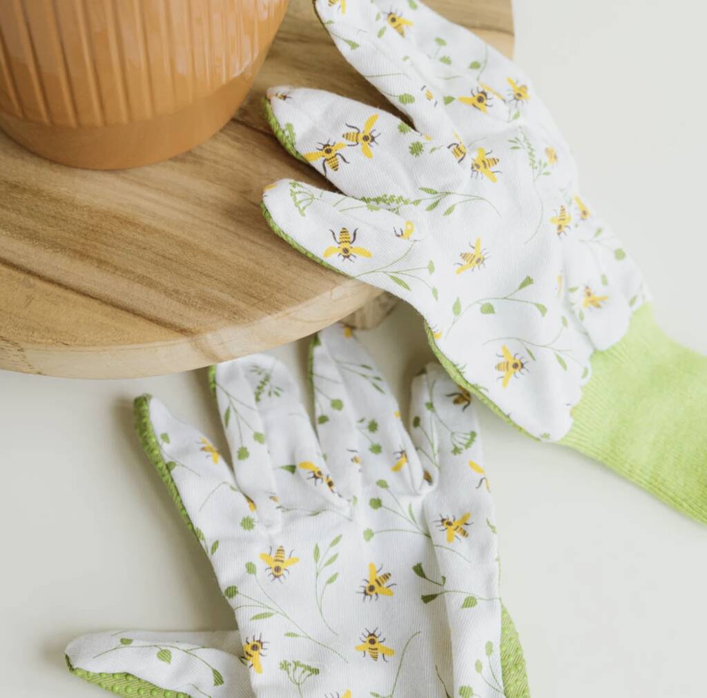 Personalised Bee Design Gardening Gloves