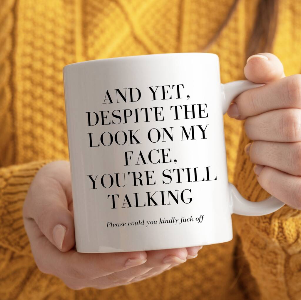 Despite The Look On My Face You're Still Talking Mug