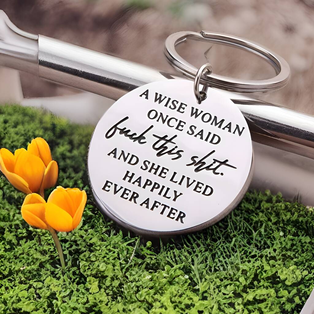 Funny Wise Womans Words Keyring Gift