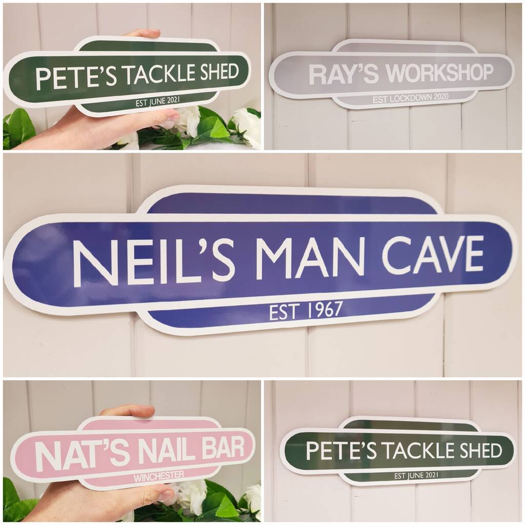 Personalised Train Station Railway Totem Sign