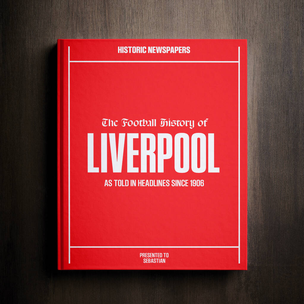 Liverpool Fc Personalised Football Gift Anfield Newspaper History Book