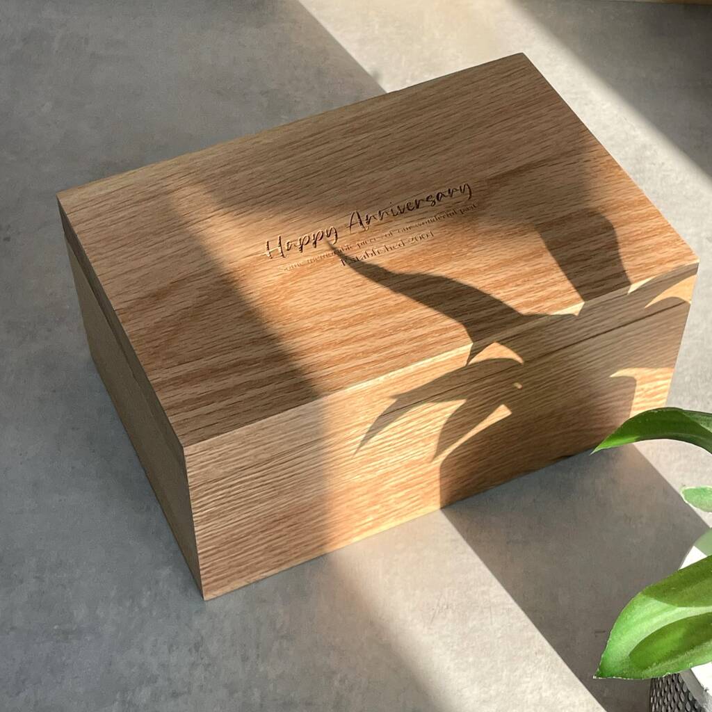 Personalised Oak Memory Box